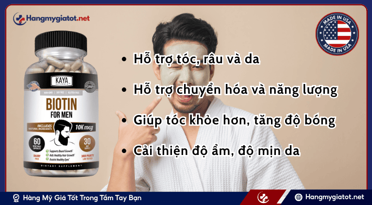 Công dụng toàn diện của viên uống Men’s Biotin