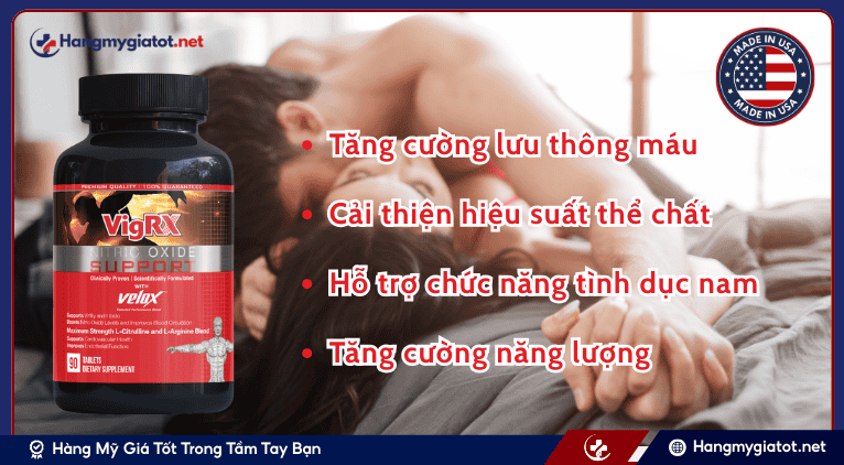 Công dụng chính của viên uống Nitric oxide support mang lại