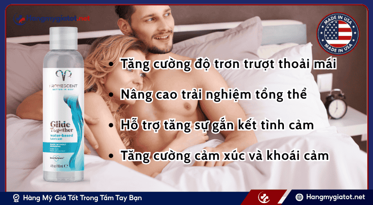 Công dụng dầu bôi trơn Promescent Glide Together