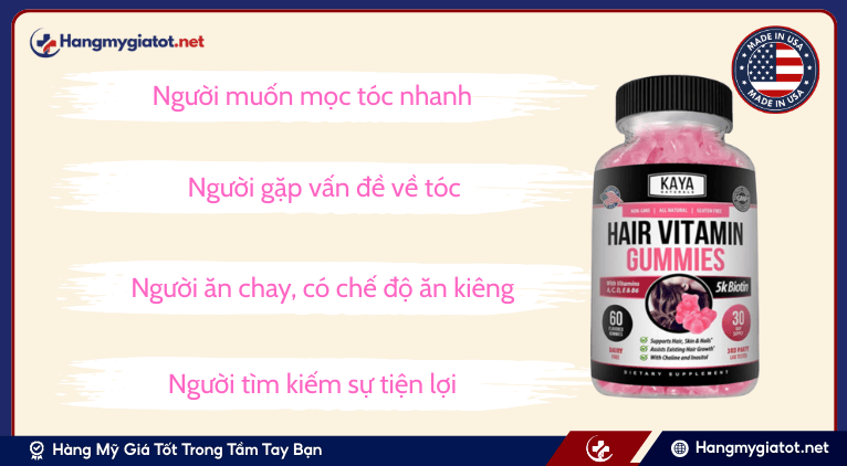 Đối tượng sử dụng hair growth gummies