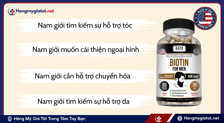 Đối tượng sử dụng viên uống Men’s Biotin