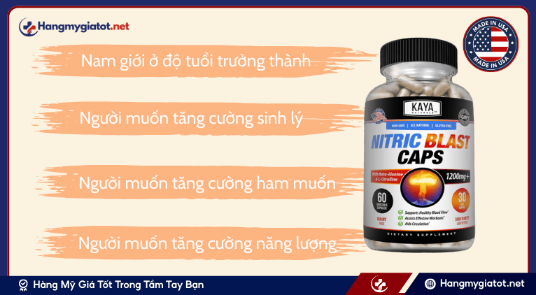 Đối tượng nên sử dụng viên uống Nitric Blast