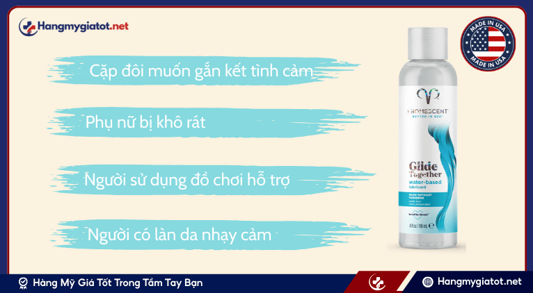 Đối tượng sử dụng dầu bôi trơn Promescent Glide Together