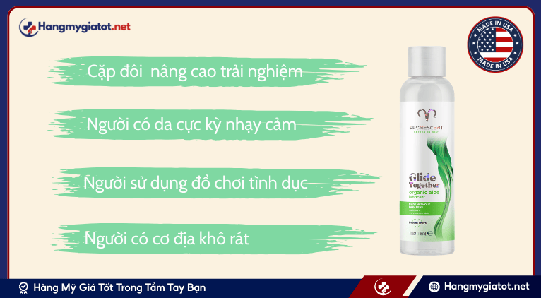 Đối tượng sử dụng Promescent organic aloe lube