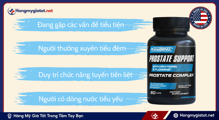 Đối tượng sử dụng viên uống prostate complex
