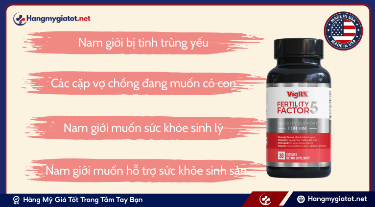 Đối tượng nên sử dụng VigRX Fertility Factor 5