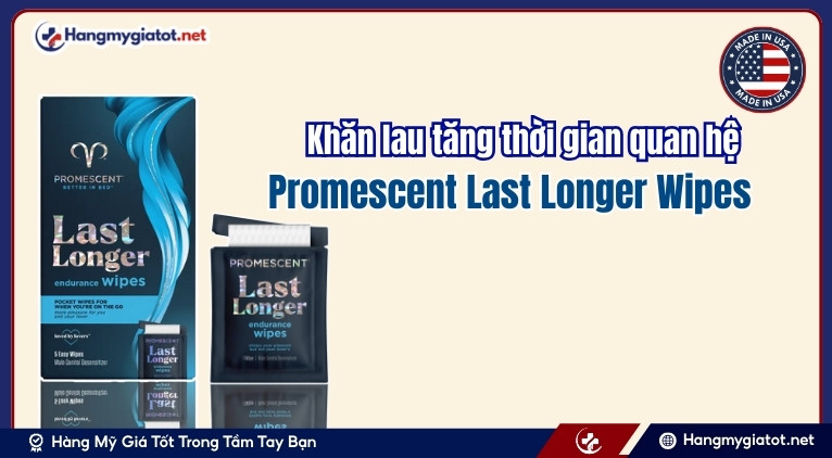 khăn lau Promescent Last Longer Delay Wipes