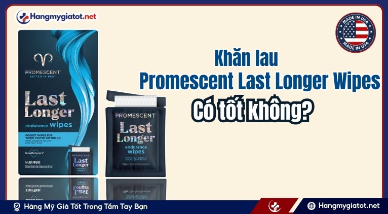 khăn lau Promescent Last Longer Delay Wipes