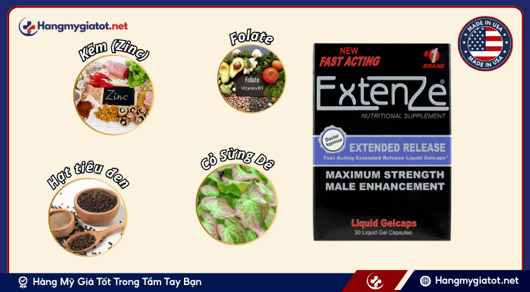 Thành phần chính của viên uống ExtenZe