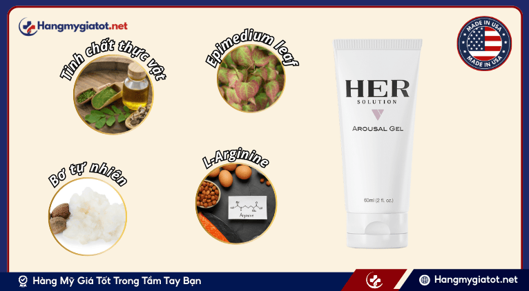 Thành phần của sản phẩm HerSolution Gel
