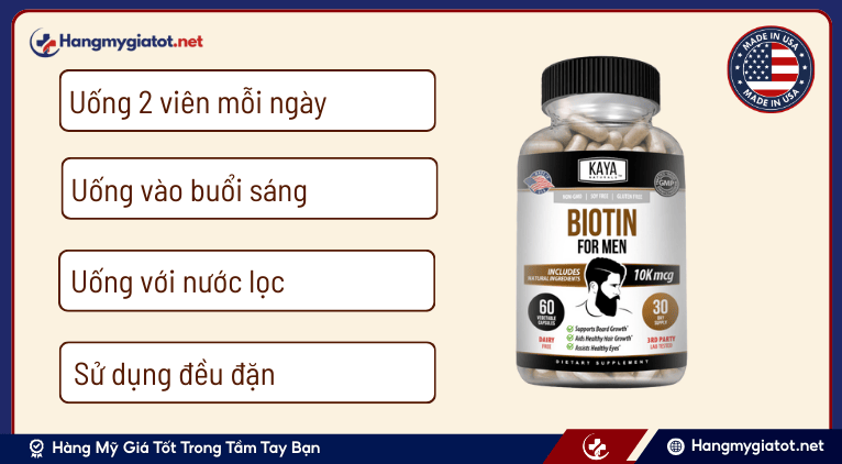 Hướng dẫn sử dụng và cách dùng Men’s Biotin hiệu quả
