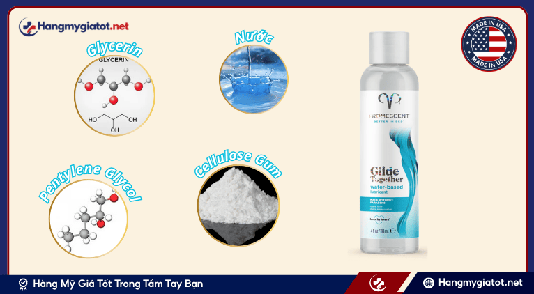 Thành phần dầu bôi trơn Promescent Glide Together