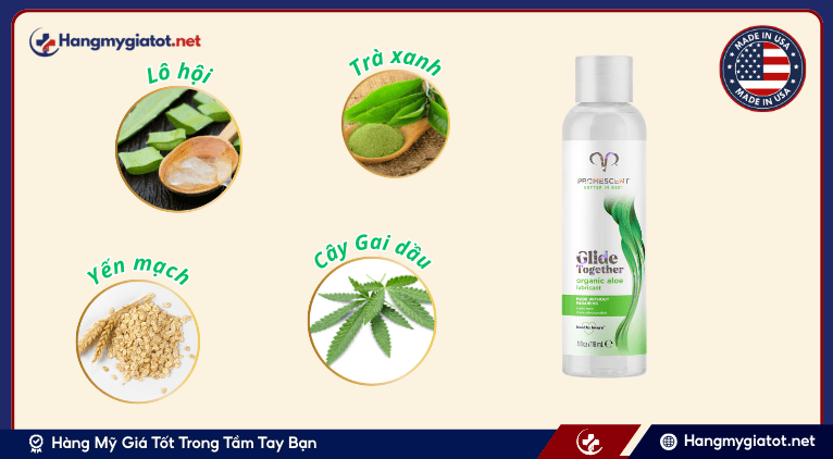 Thành phần Promescent organic aloe lube có gì đặc biệt?