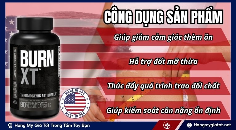 Viên uống giảm cân Burn XT Black giảm cảm giác thèm ăn đến từ Mỹ