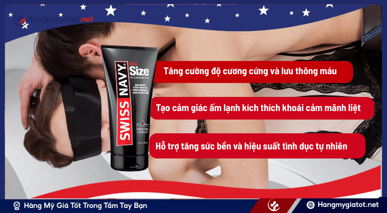 Công dụng nổi bật của SWISS NAVY MAX Size Gel