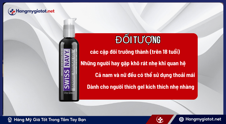 Đối Tượng Nên Sử Dụng Swiss Navy Sensual Arousal Gel Hiệu Quả