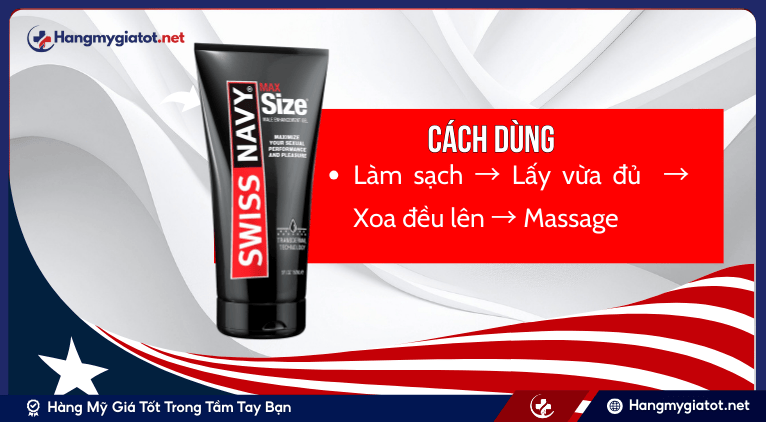 Hướng dẫn cách dùng SWISS NAVY MAX Size Male Enhancement Gel đúng cách