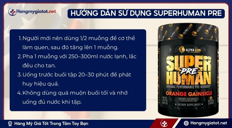 Hướng dẫn sử dụng SUPERHUMAN PRE