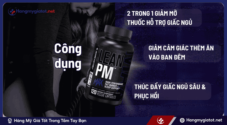 Công thức thành phần có trong Lean PM MAX Night Time Fat Burner