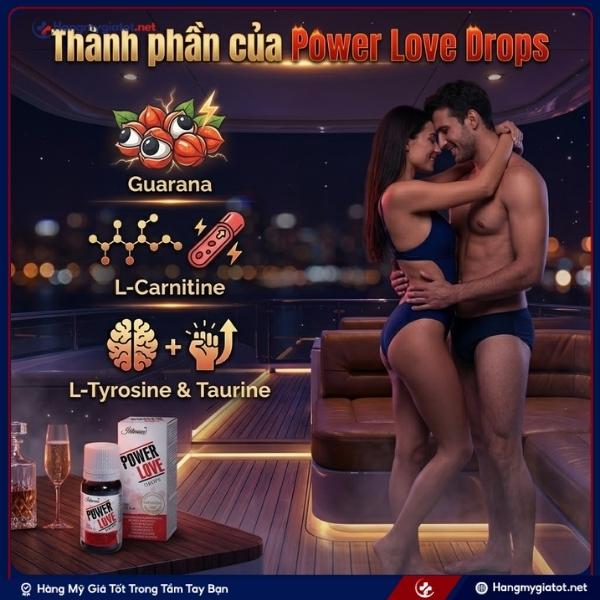 Thành phần của Nước Uống Power Love Drops