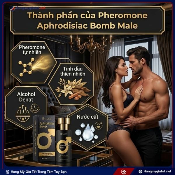 Thành phần Nước Hoa Pheromone Aphrodisiac Bomb Male Cho Nam