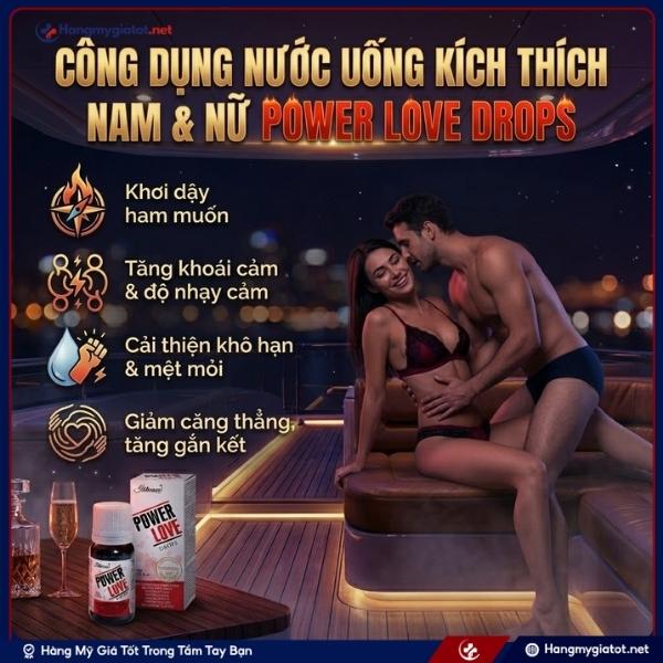 Công dụng Nước Uống Power Love Drops