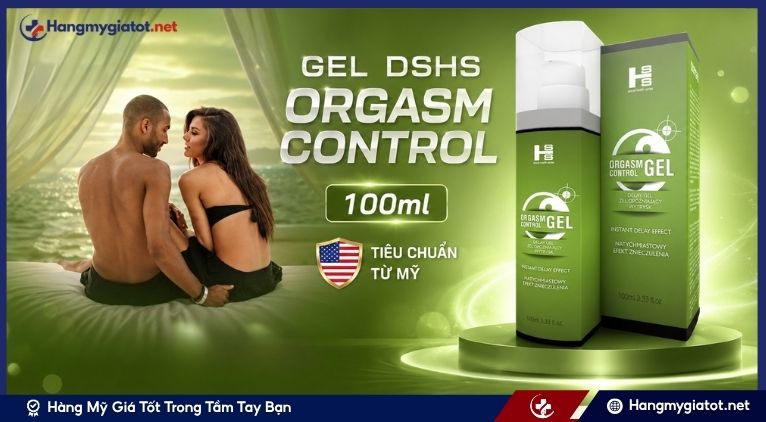 Thông tin về sản phẩm Gel DSHS Orgasm Control 100ml nhập khẩu từ Mỹ nhập khẩu