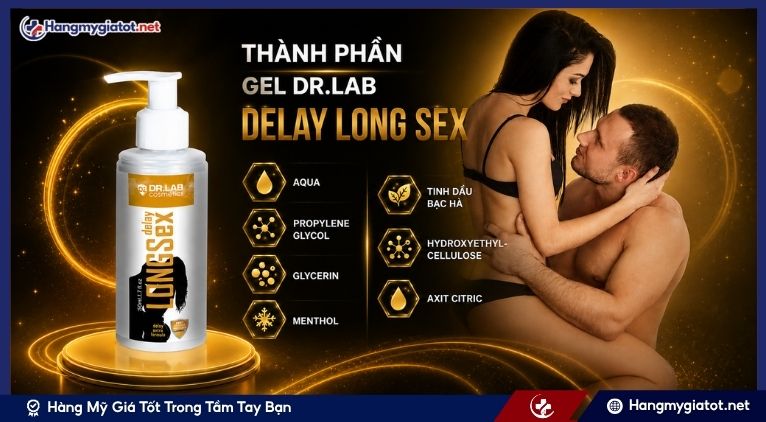 Thành phần của Gel Dr.Lab Delay Long Sex 150ml