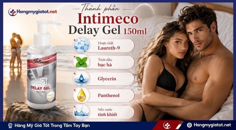 Thành phần của Intimeco Delay Gel 150ml 