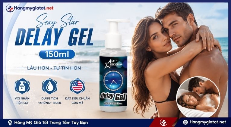 Thông tin về sản phẩm Sexy Star Delay Gel 150ml nhập khẩu từ Mỹ