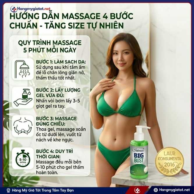 Hướng dẫn sử dụng Big Bust 150ml đúng cách