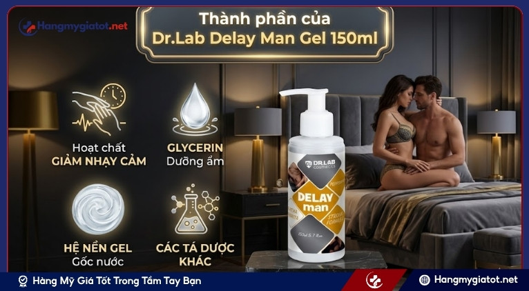 Thành phần của Dr.Lab Delay Man Gel 150ml
