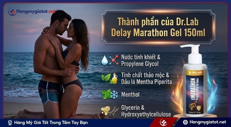 Thành phần của Dr.Lab Delay Marathon Gel 150ml