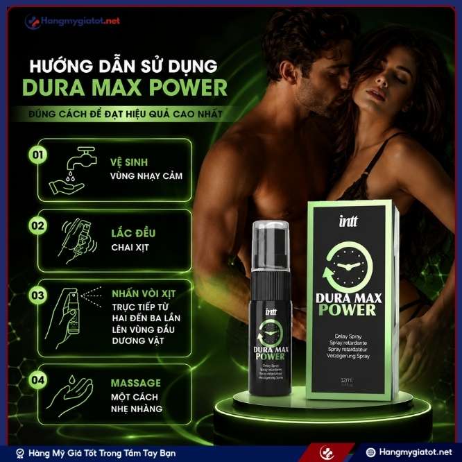 Hướng dẫn sử dụng Dura Max Power Delay Spray 12ml đúng cách