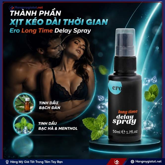 Thành phần có trong chai xịt Long Time Delay Spray 50ml