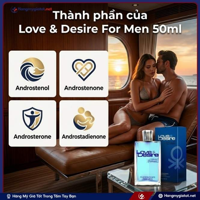 Các thành phần cốt lõi của Love & Desire For Men 50ml