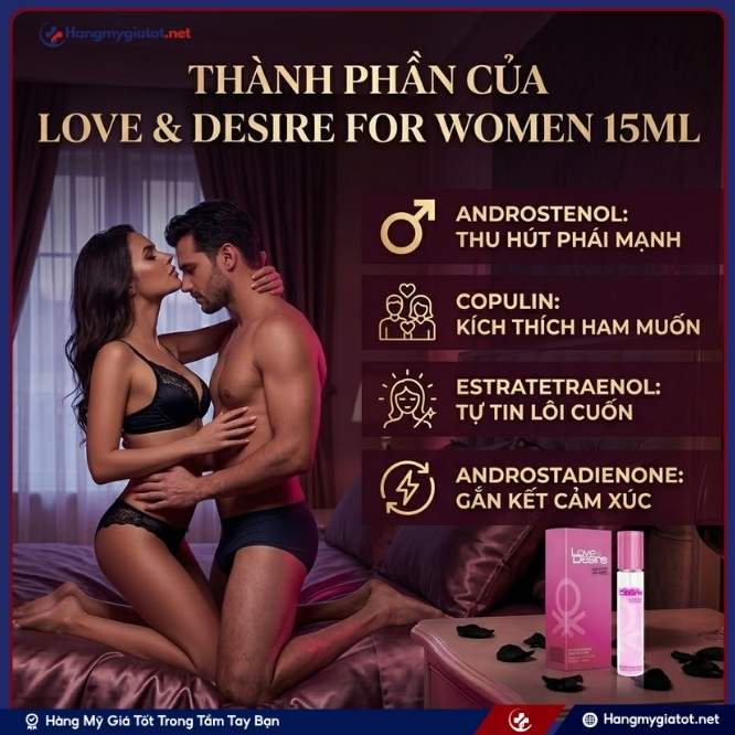 Thành phần của Love & Desire For Women 15ml