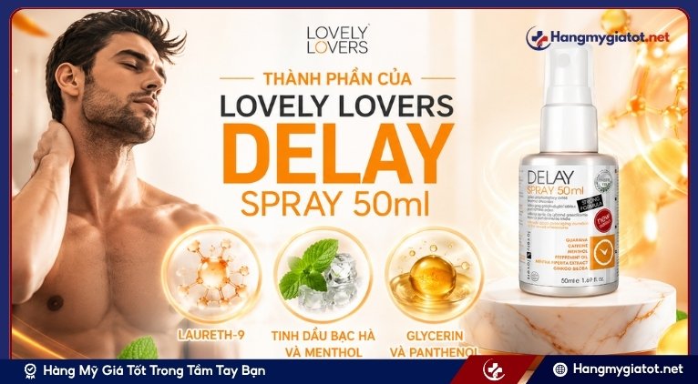 Thành phần của Lovely Lovers Delay Spray 50ml