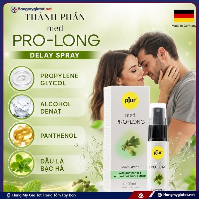 Chi tiết thành phần của Med PRO-LONG Delay Spray