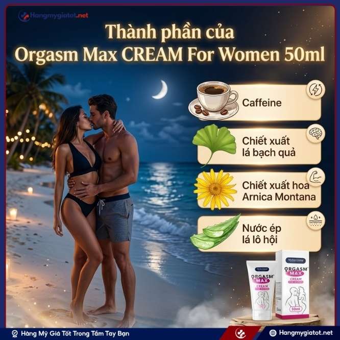 Thành Phần Của Gel Tăng Khoái Cảm Orgasm Max CREAM For Women
