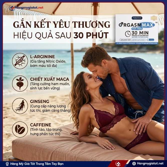 Thành phần có trong Orgasm Max For Men 2 viên