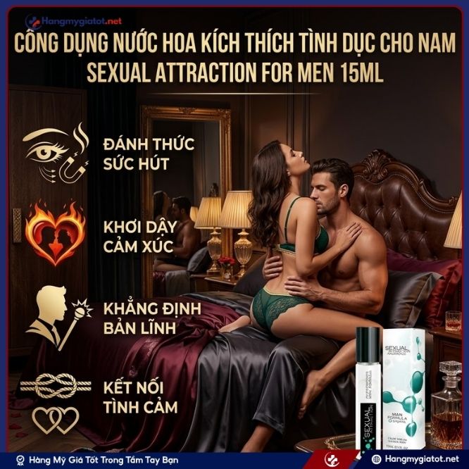 Công dụng vượt trội của Pheromone Sexual Attraction For Men 15ml