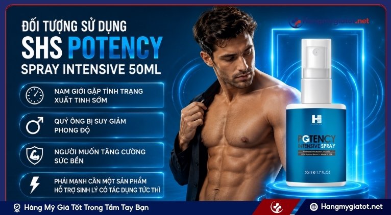 Đối tượng sử dụng SHS Potency Spray Intensive 50ml