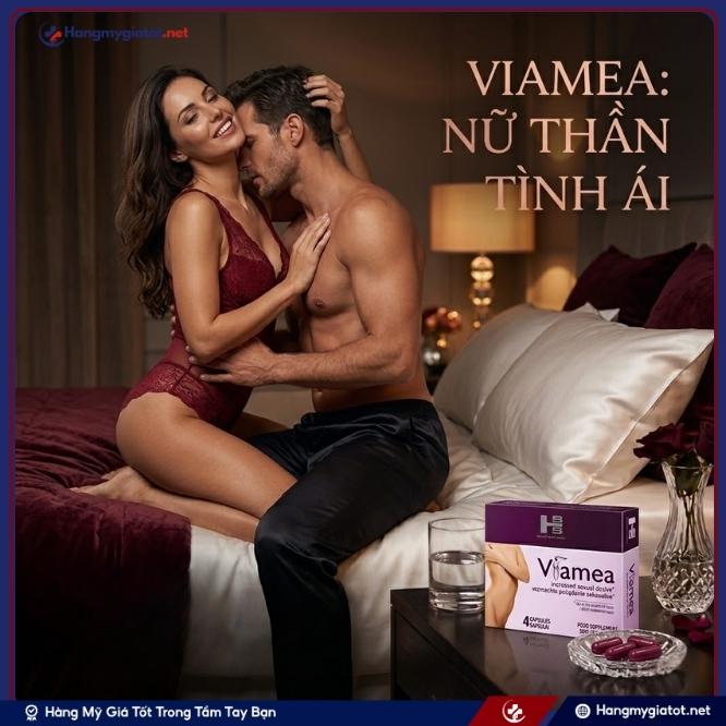 Tổng quan về viên uống hỗ trợ sinh lý nữ cấp tốc Viamea 1 vỉ 4 viên