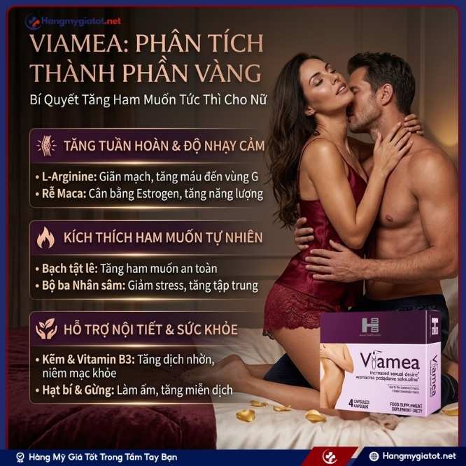 Thành phần tạo nên công hiệu của Viamea 1 vỉ 4 viên