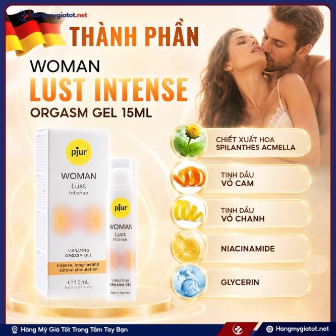 Khám phá thành phần của Woman Lust Intense Orgasm Gel 15ml