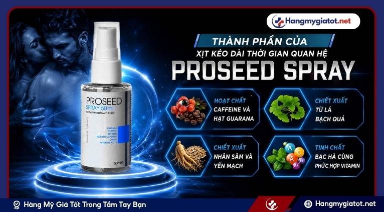 Thành Phần Của Xịt Kéo Dài Thời Gian Quan Hệ Lovely Lovers Proseed Spray
