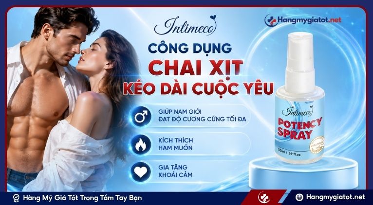 Công Dụng Chai Xịt Kéo Dài Cuộc Yêu Intimeco Potency Spray