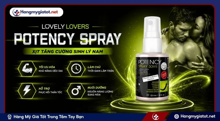 Công dụng của xịt tăng cường sinh lý nam Lovely Lovers Potency Spray