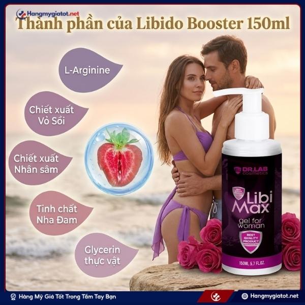 Thành phần Gel Libi Max for Woman 150ml Se Khít Kích Thích Nữ